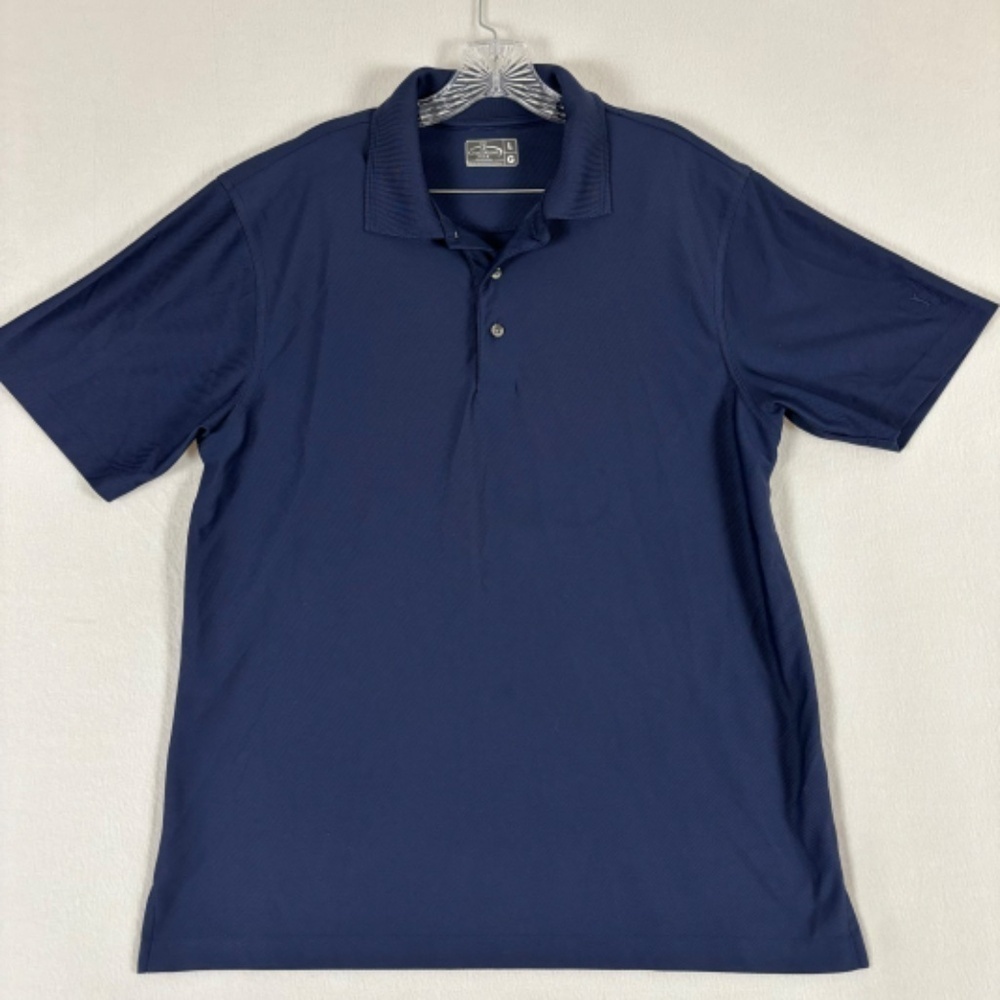 Champions Tour Men's Size L Dark Blue Polo Golf Shirt Classic Style